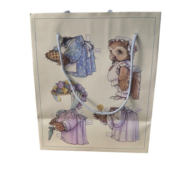 Vintage Set of 12 The Owl Family‎ Oliver & Olivia Gift Bags 9.5 X 8 - Picture 6 of 8